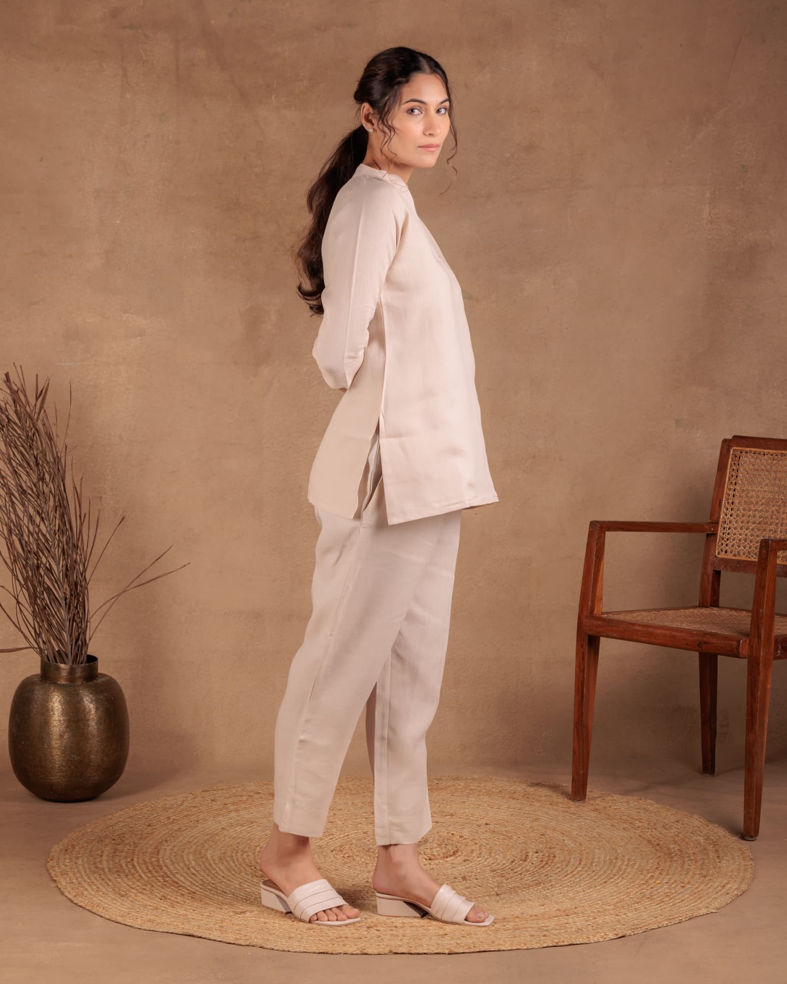 Beige Straight Pant view 5