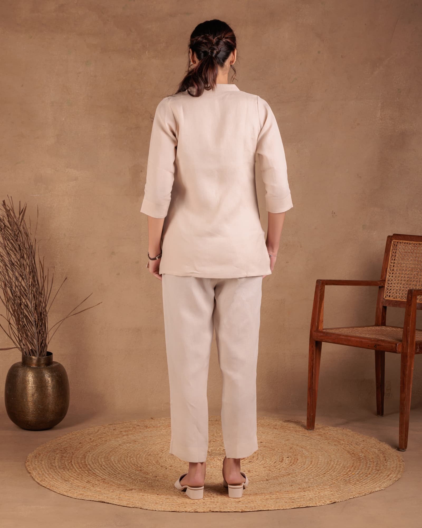 Beige V-Neck Tunic view 4