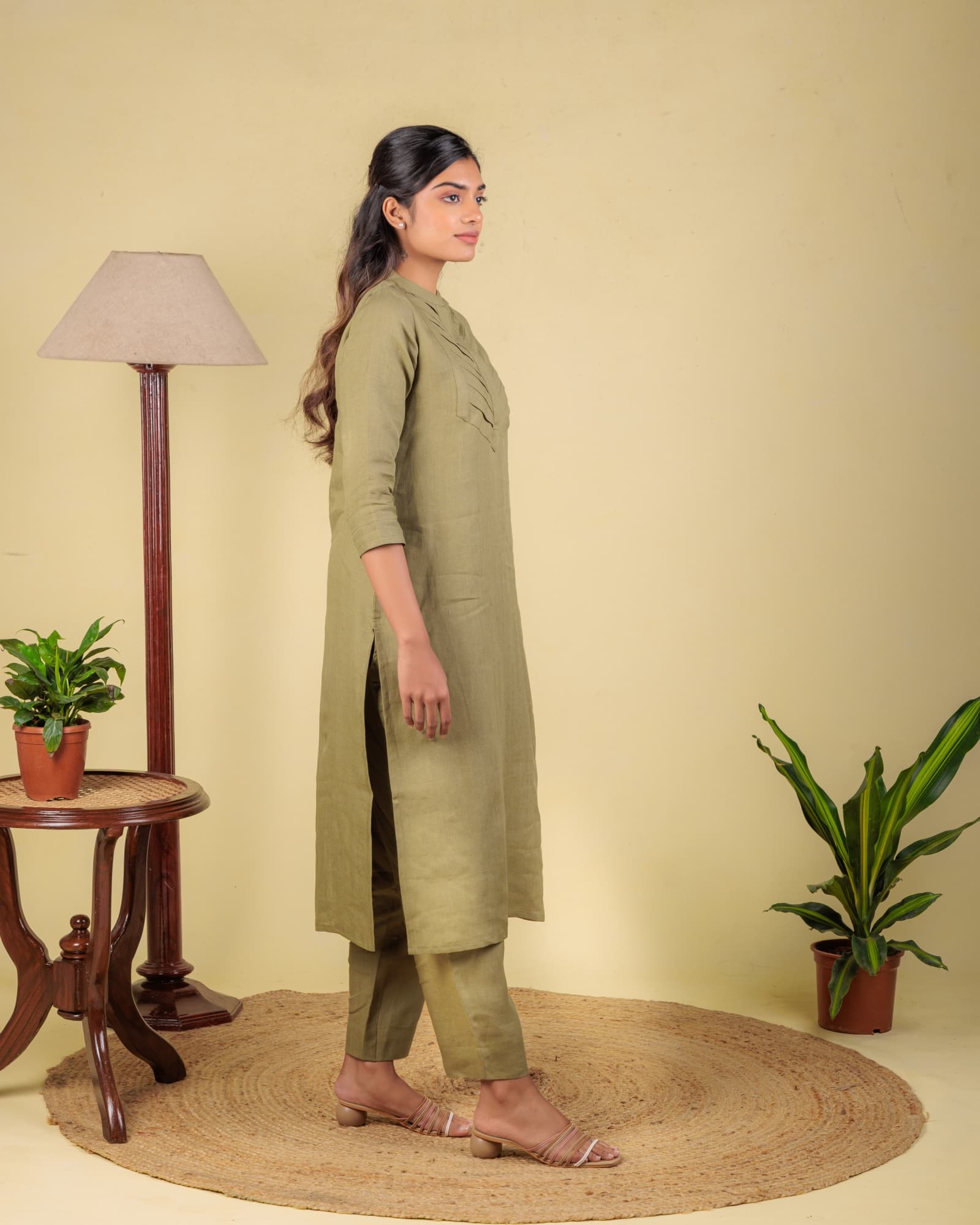 Green Straight Pant view 5