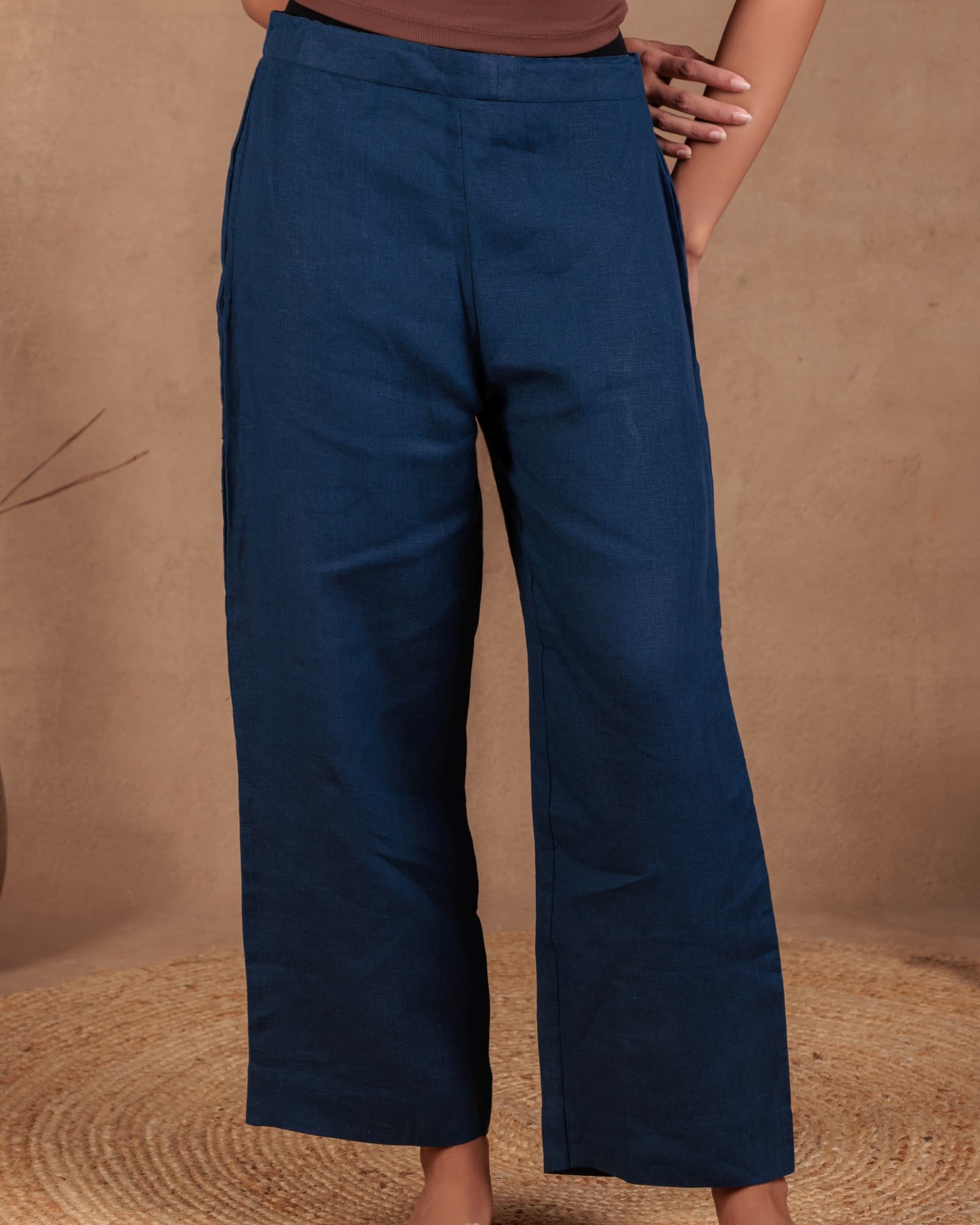 Navy Straight Pant view 2