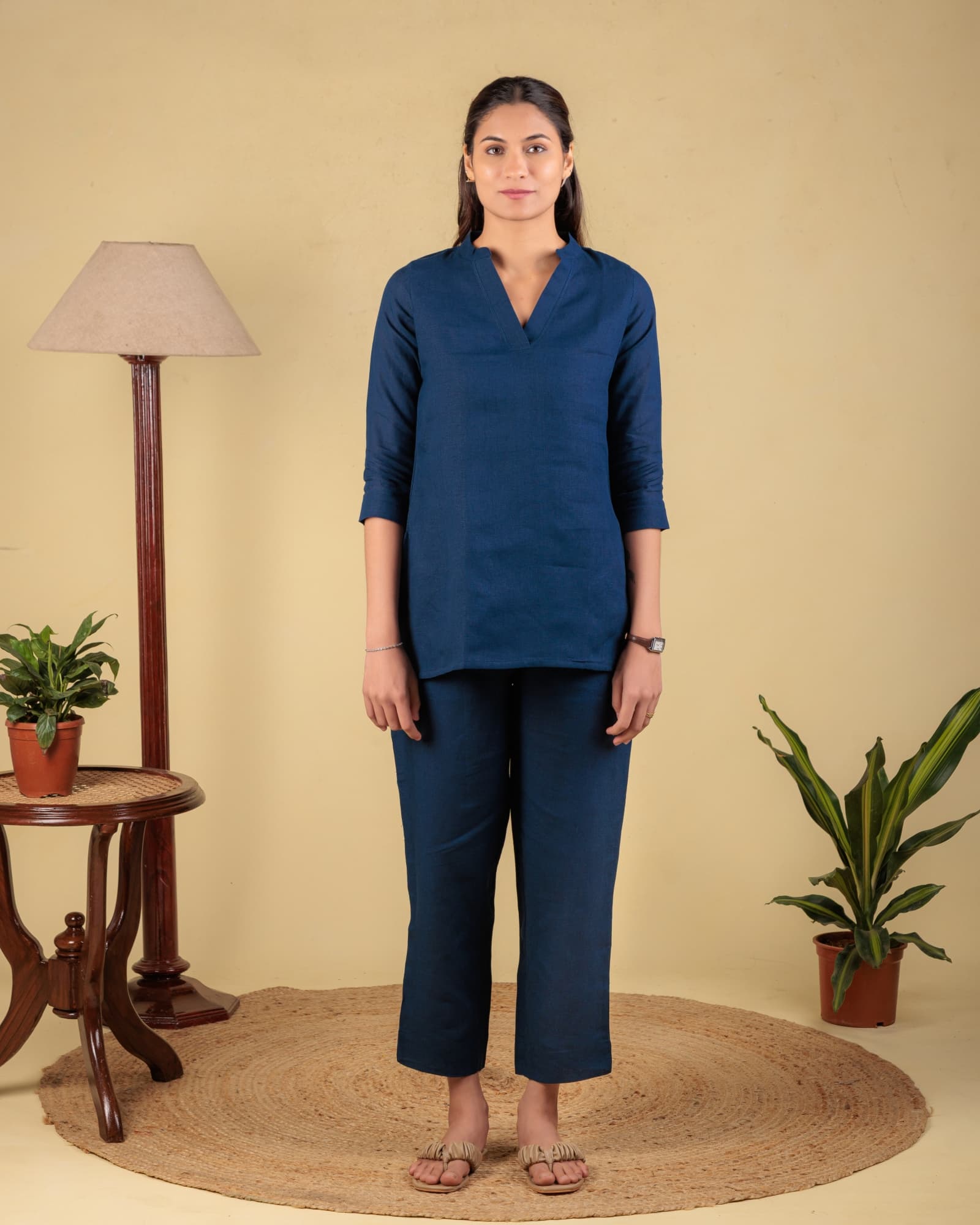 Navy V-Neck Tunic view 1