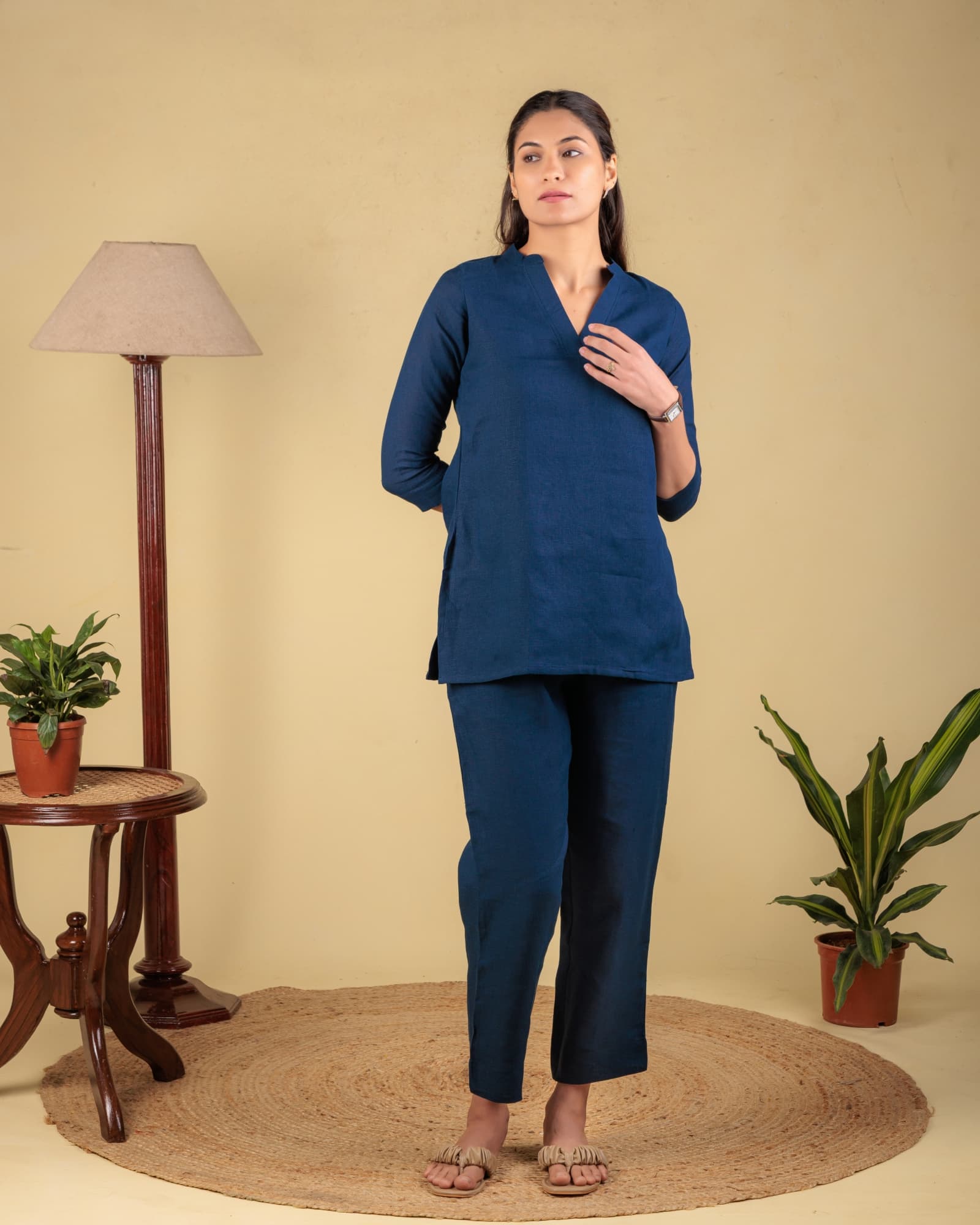 Navy V-Neck Tunic view 2
