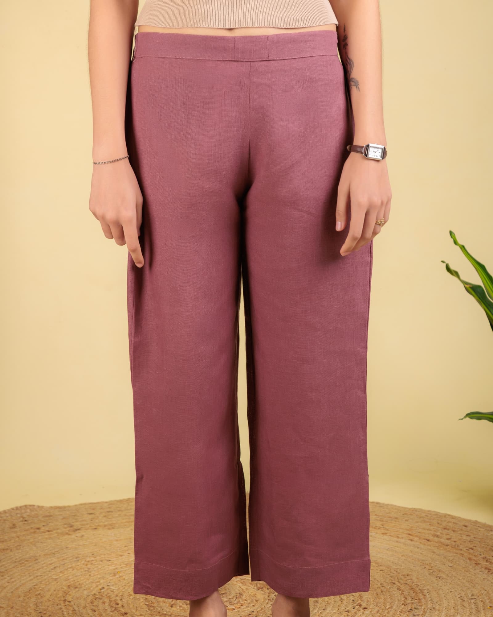 Pink Semi Palazzo Pant view 2